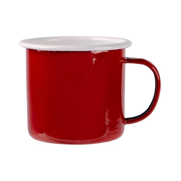 Rinkit Ltd - Wholesale Coffee Mug - Argon Tableware Coloured Enamel Mug - 375ml - Red