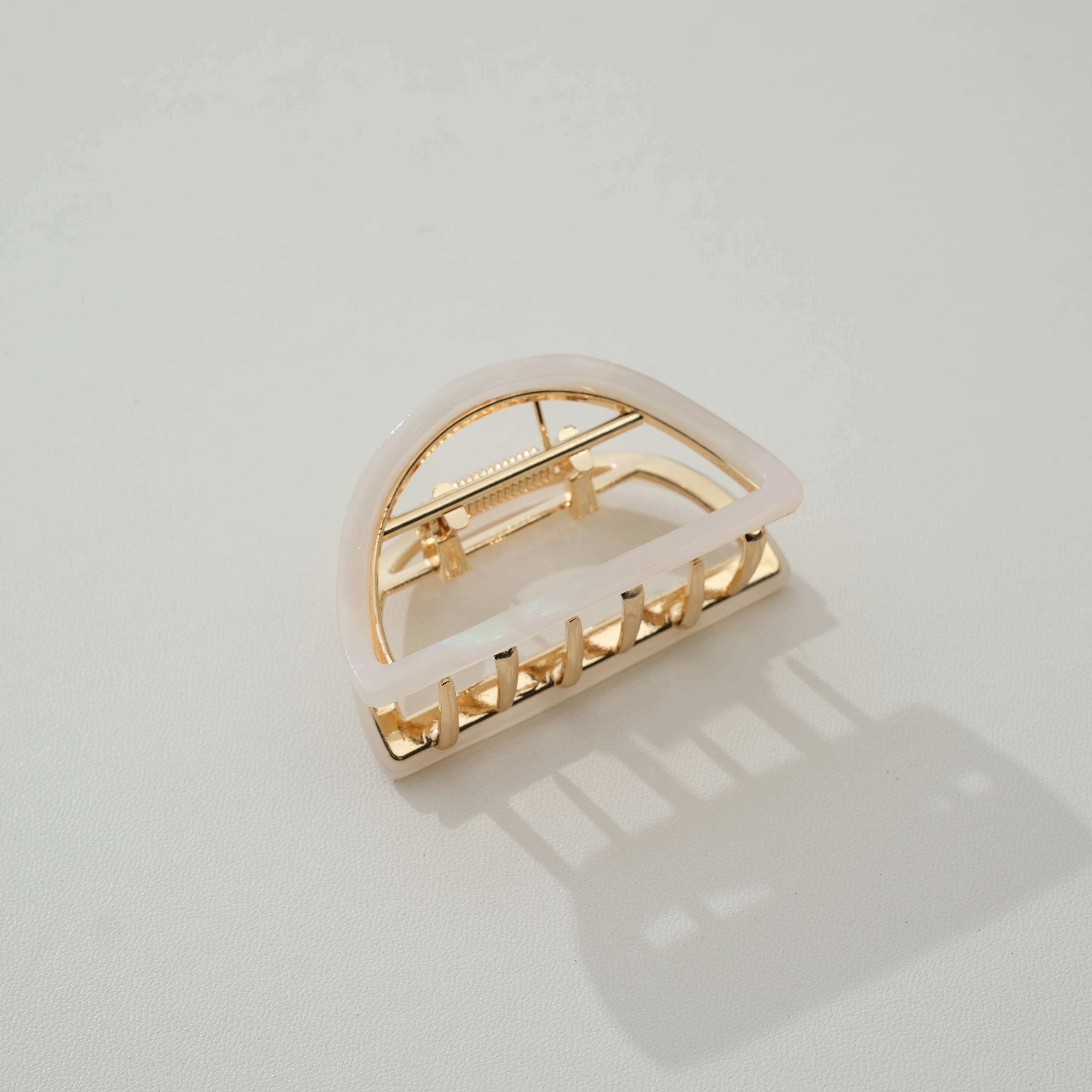 Adorro - Wholesale Hair Clip - Women's - Rosalie Core Classic Half Moon Metal Claw Clip - Small2