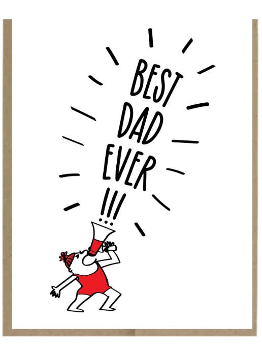 BEST DAD EVER greeting card for wholesale by Harmony Art Shop