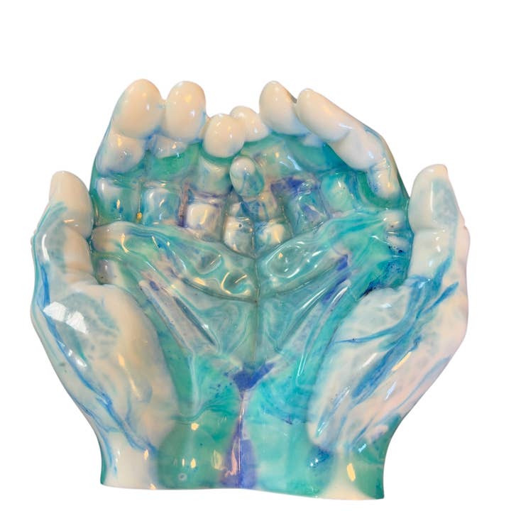 Wave Makers - Wholesale Decorative Plate/Dish/Bowl - Resin Hands Bowl