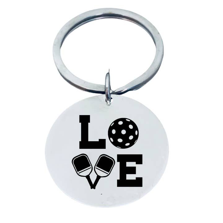 Portachiavi Love Pickleball per la vendita all'ingrosso da parte di Born to Rally