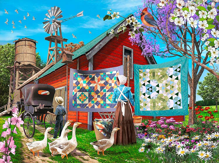 SunsOut - Wholesale Puzzle - Adult - 0680 Amish Backyard 1000 pc Puzzle