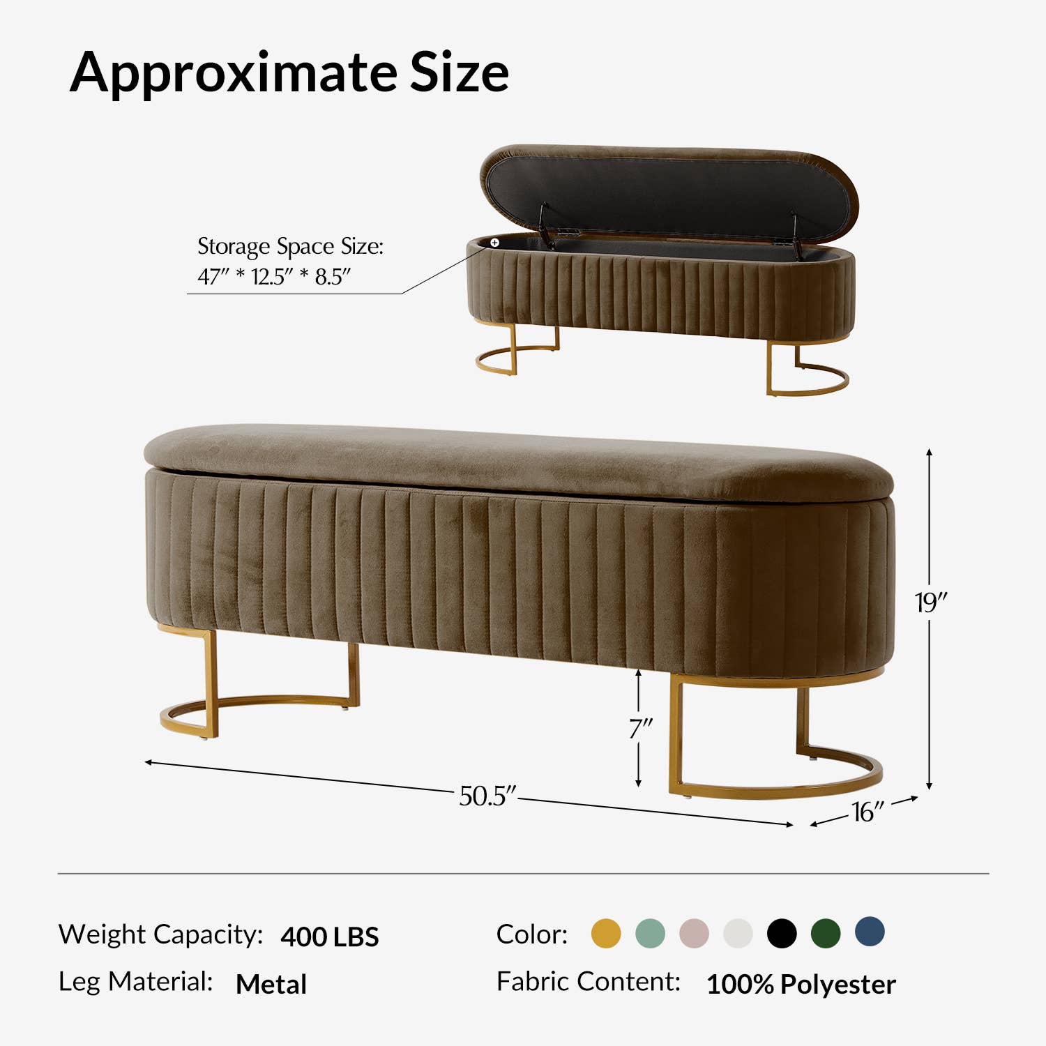 Karat Home - Wholesale Bench - Paula Storage Bench13