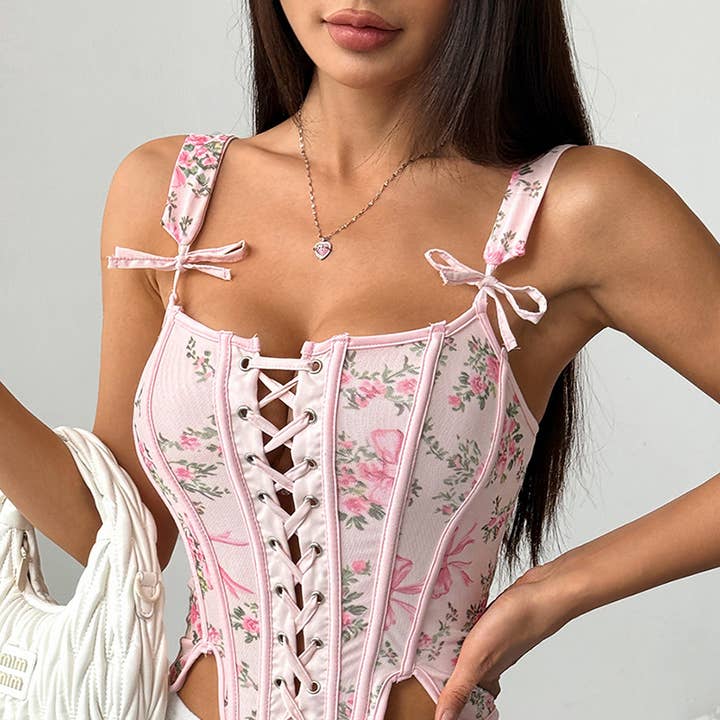 Lace-Up Floral Corset Top and other Purchase Wholesale lubbock floral. Free Returns & Net 60 Terms on Faire trending on Faire.