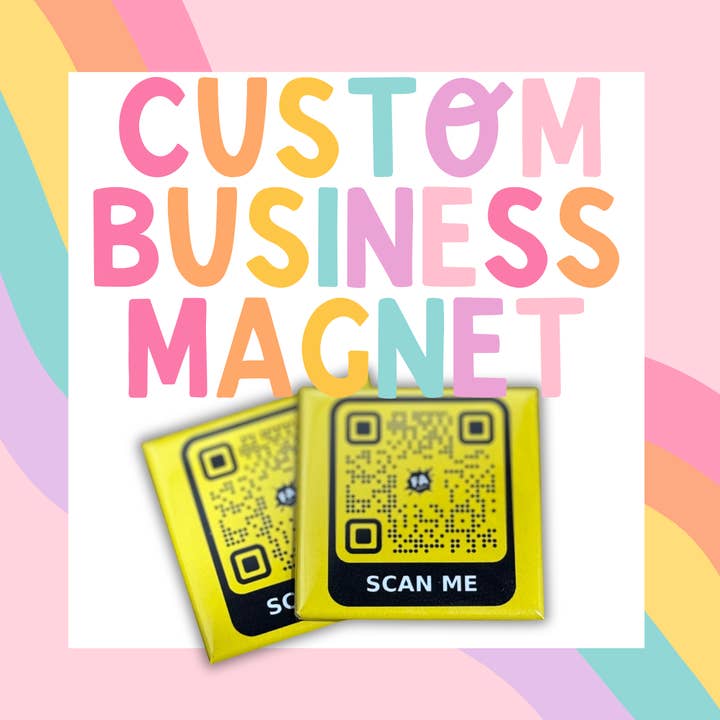 Custom Business Magnets ā 2"x2" Square with Logo, QR Code for wholesale by OMG Cups!