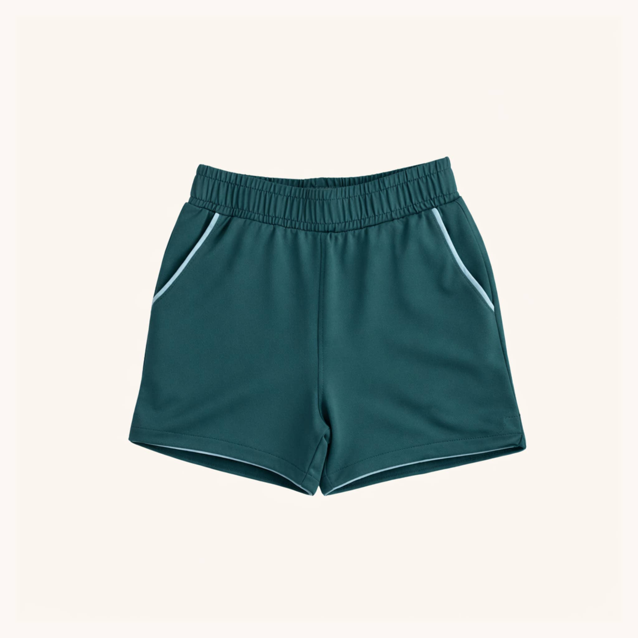 Boys' Court Shorts in Mallard Green for wholesale on Faire