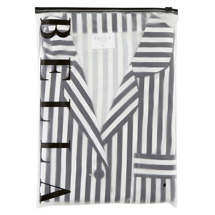 Bella Sleep + Spa - Wholesale Sleepwear Set - Women's - Striped - Full-Length PJ sets - Large