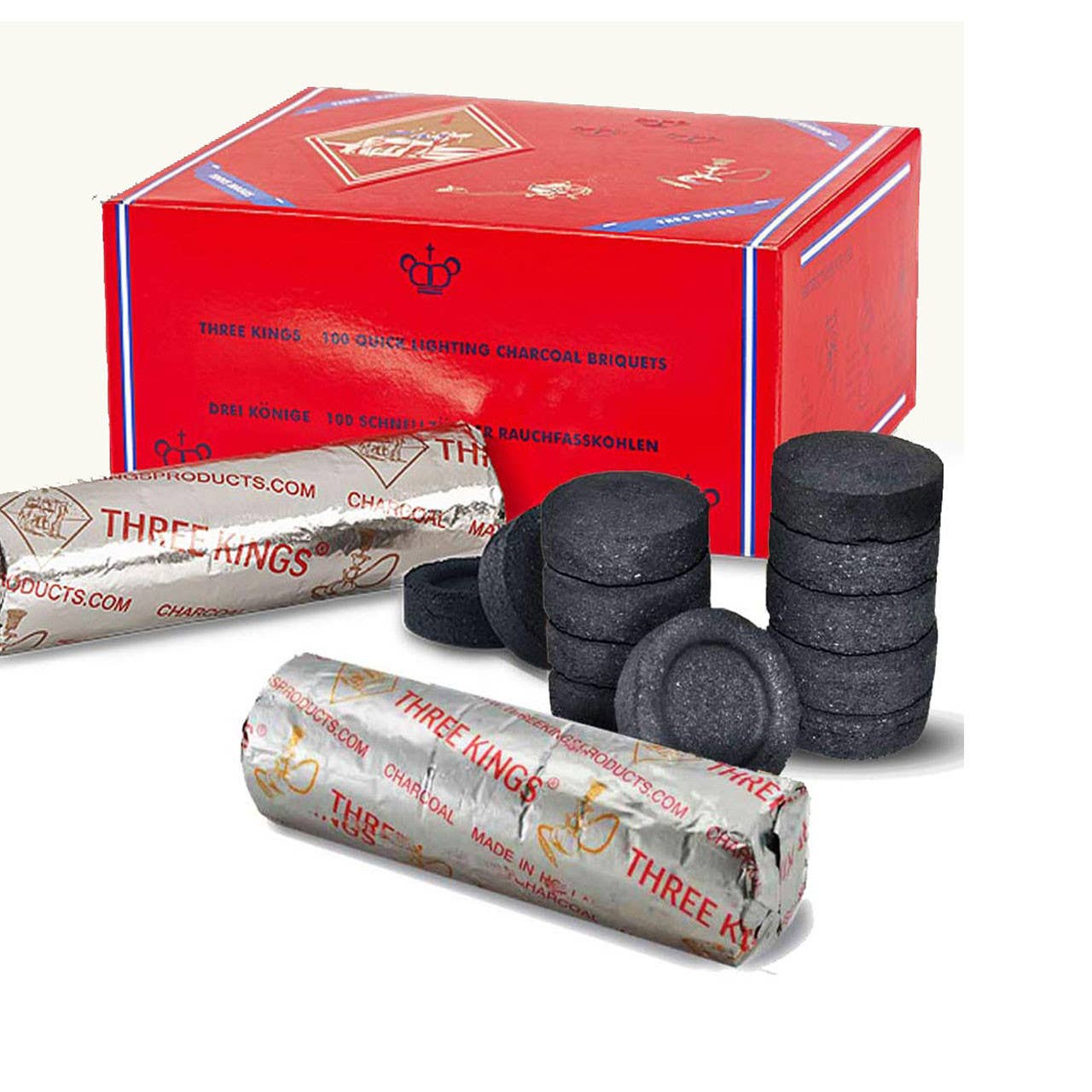 Green Tree – wholesale Rökelse – Three Kings - 40 mm snabbantändande kolbriketter, 100 st1