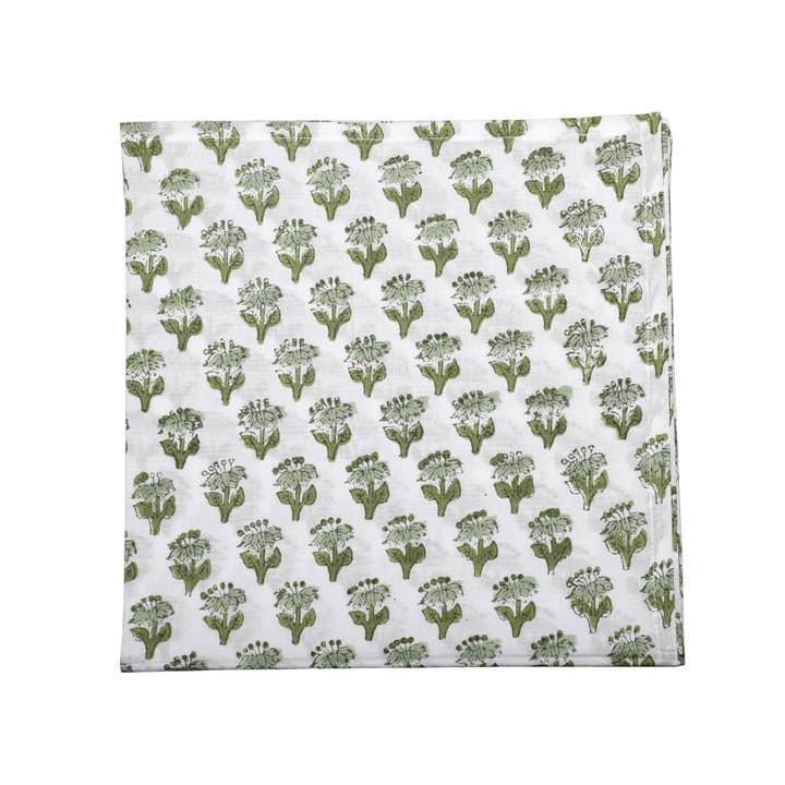 Cotton Print Club - Wholesale Dinner & cloth napkin - Cotton Cloth Napkins - Emerald Green (Set of 6)7