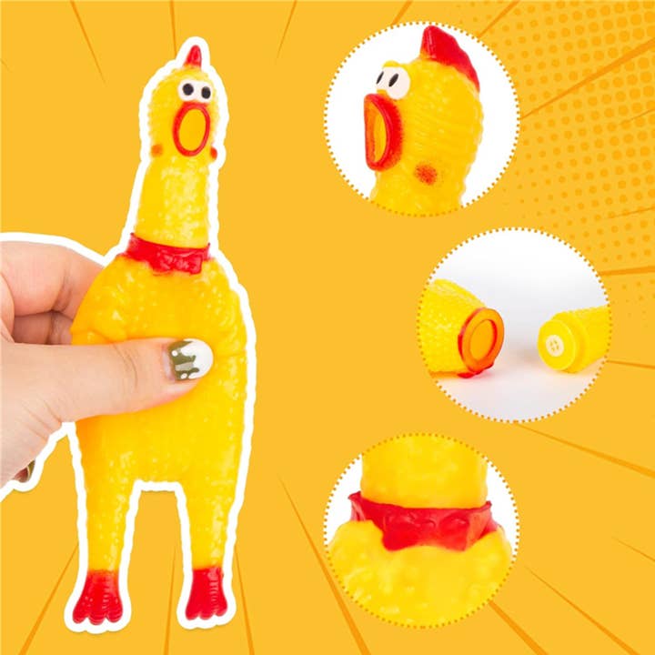 Tsyware - Wholesale Pet Squeaky Toy - Dog - Small Squeaky Rubber Chicken Chew Toy, Playful Squeeze Sound