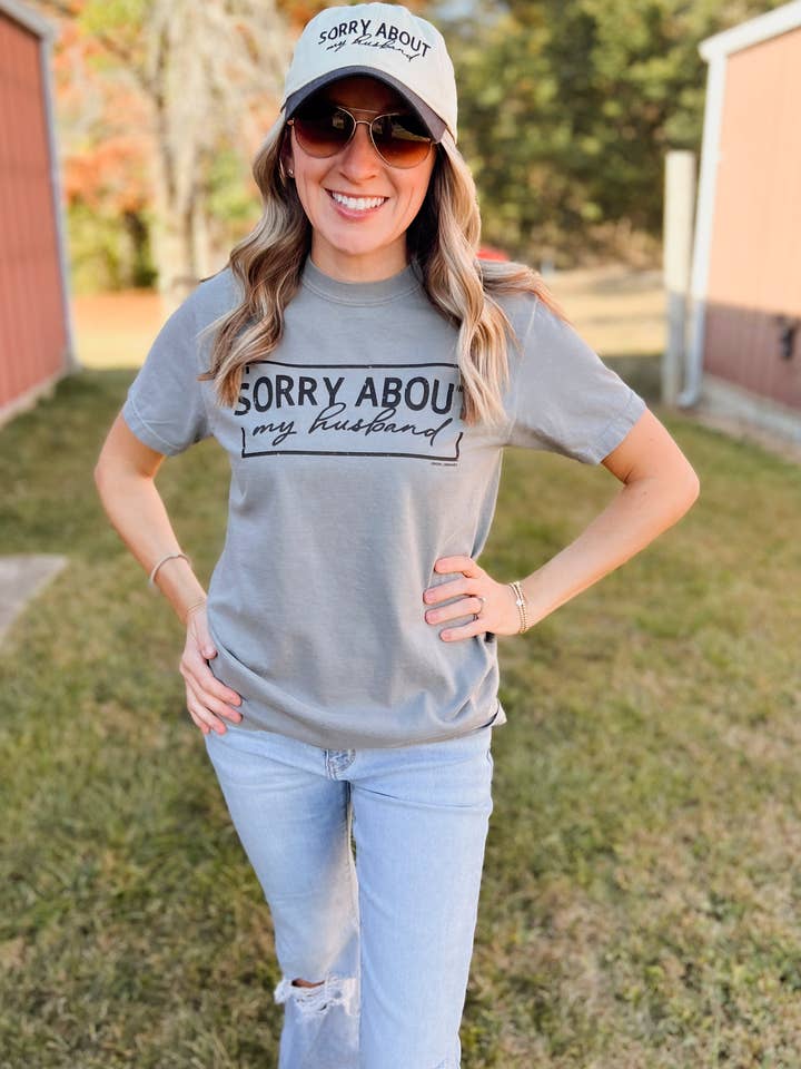 Lemon Lorraine's LLC - Wholesale Screen Printed T-Shirt - Women's - SORRY ABOUT HUSBAND - Graphic Tee1