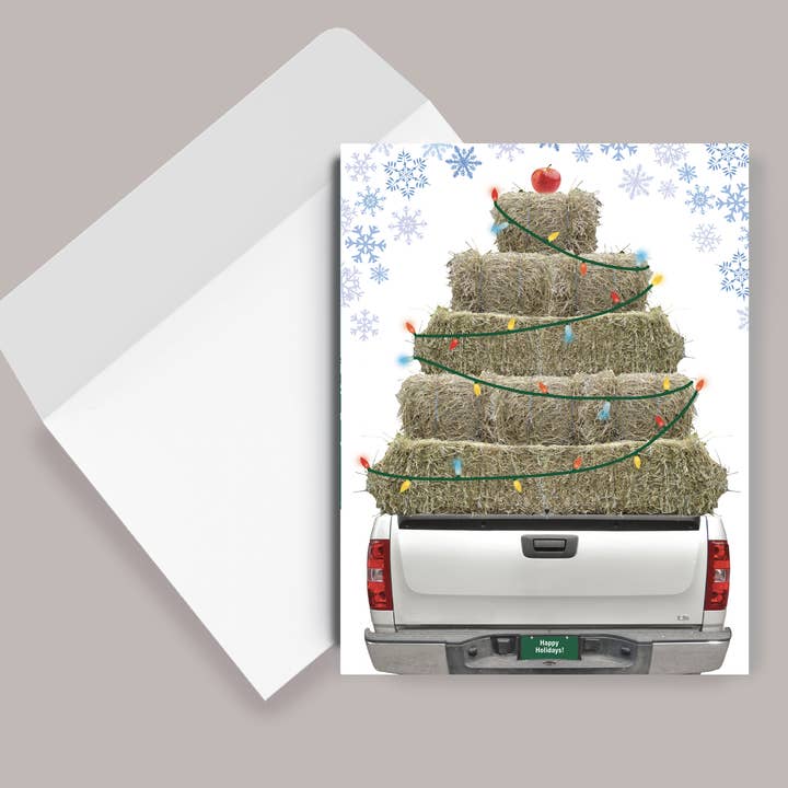 Horse Hollow Press | Pretty Snarky Equestrian Cards|Stickers - Wholesale Christmas Card - Horse Christmas Card / Truck Snow / Holiday Greeting Card
12