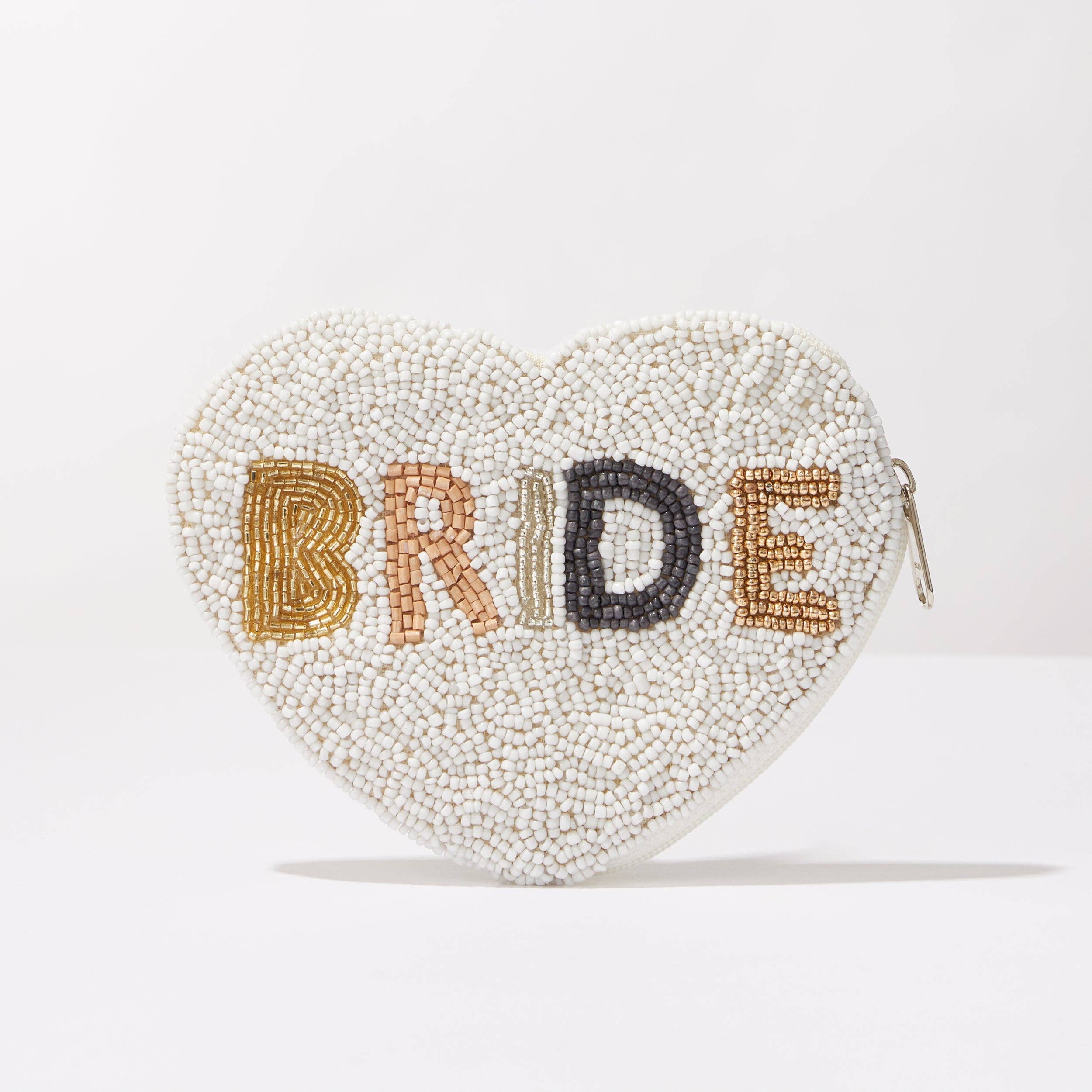 Frem - Wholesale Coin Purse - Women's - 'BRIDE' Seed Beads Canvas Pouch