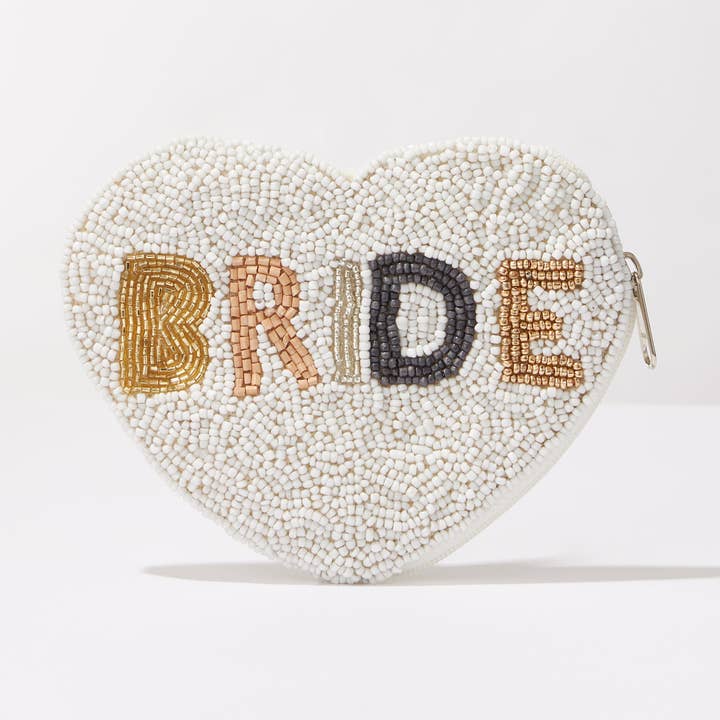 Frem - Wholesale Coin Purse - Women's - 'BRIDE' Seed Beads Canvas Pouch0