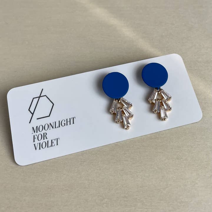 Leaf Pave Dangles - 15 Colours Available for wholesale by Moonlight for Violet