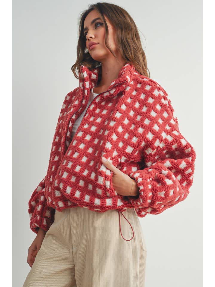 BUTTERMELON - Wholesale Jacket - Women's - Fuzzy Sherpa Jacket - BMJ725431