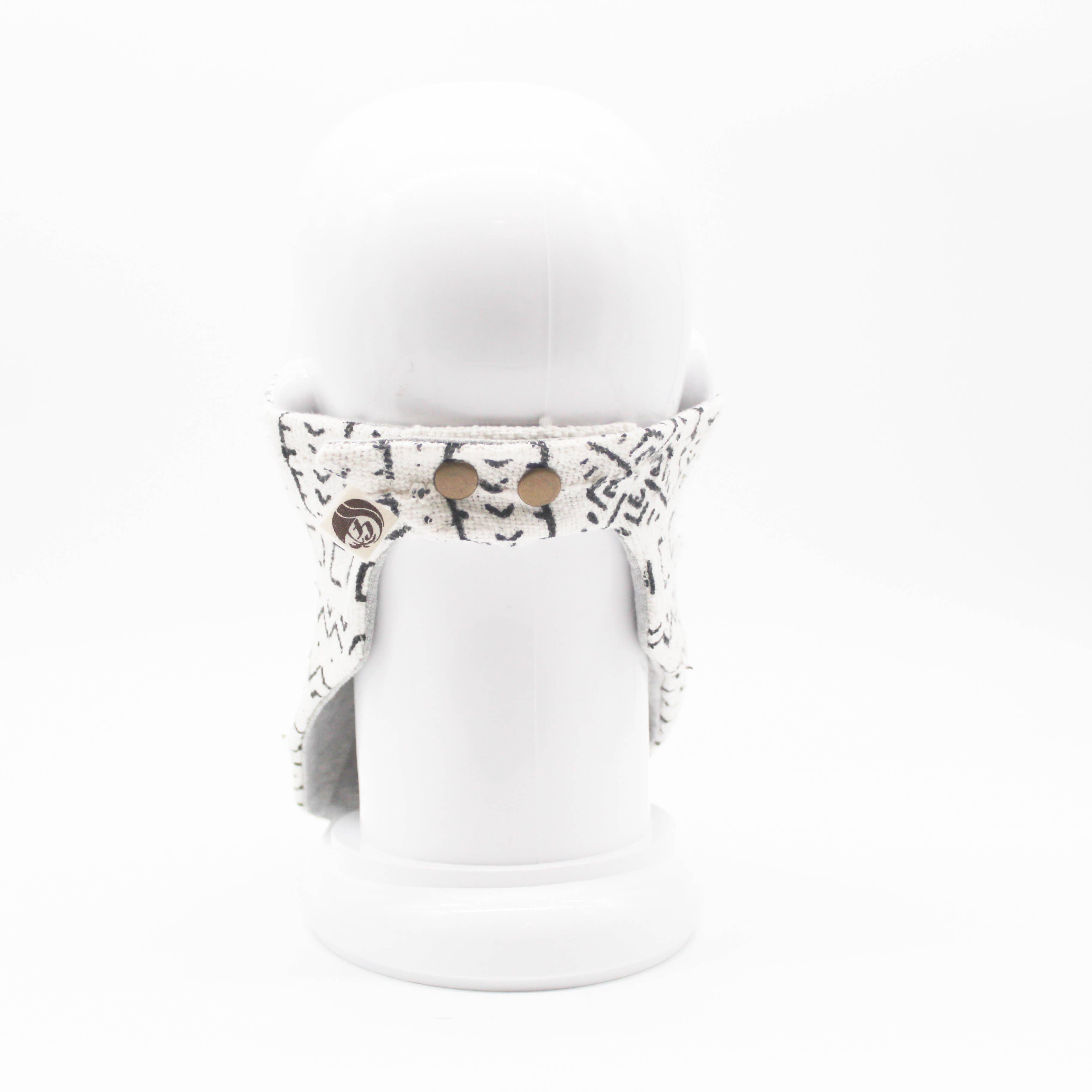 Maskdanna by Califortunate - Wholesale Protective Face Mask/Shield - MASKDANNA MUDCLOTH WHITE2