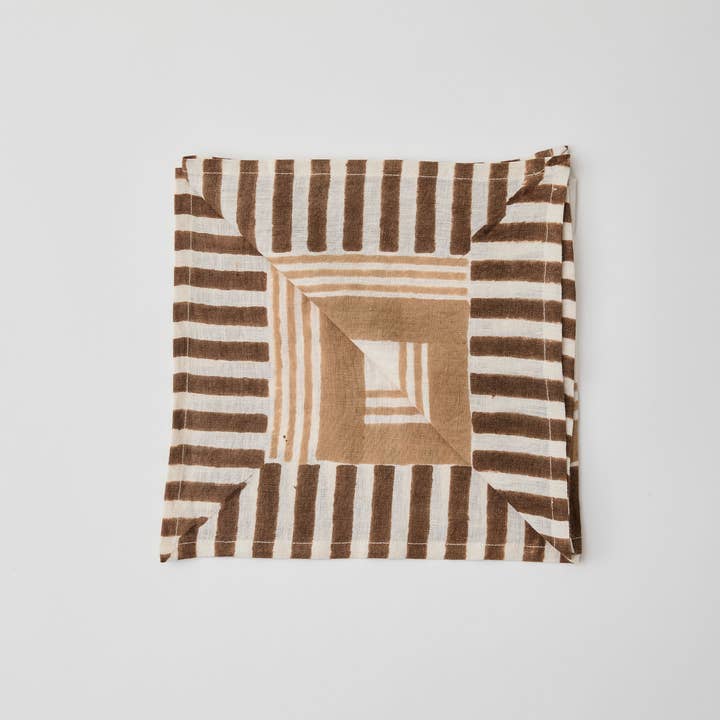 Tell Me More - Wholesale Dinner & Cloth Napkin - Ella napkin - hazelnut