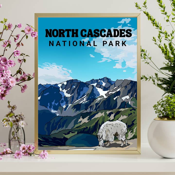 Wild Life Design Co. - Wholesale Poster - North Cascades National Park - Liberty Bell Mountain Poster | Travel Print
