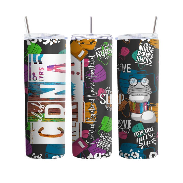 Copo Térmico de Aço Inoxidável CRNA 20oz, Bebedouro Isolado para Enfermeiro Anestesista Certificado, Presente de Apreciação para Enfermeiros por atacado de Inspire Me Positive
