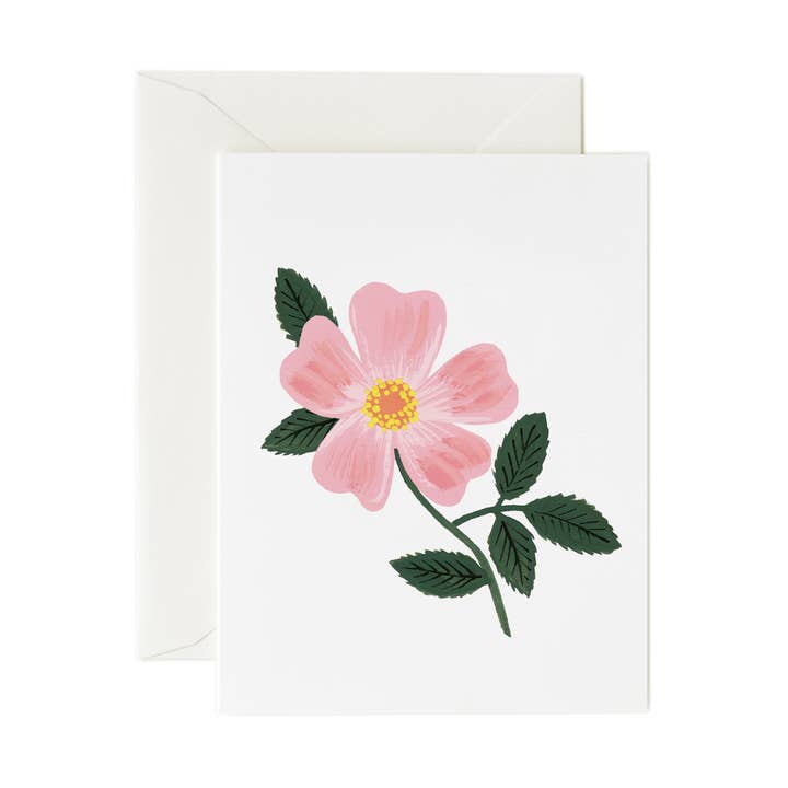 Wild Prairie Rose Card for wholesale by Rifle Paper Co.