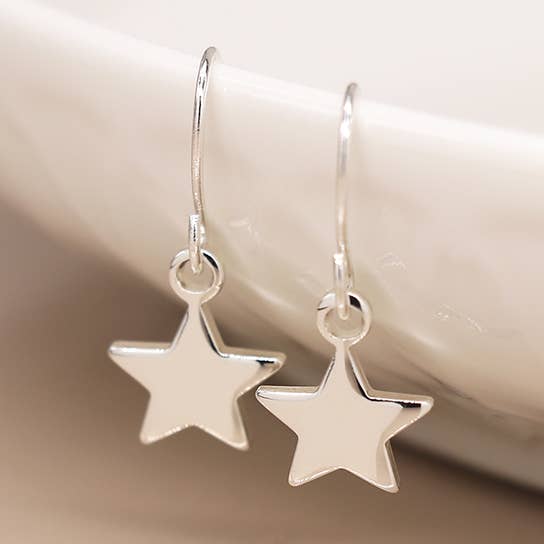 Zilver vergulde ster hangoorbellen voor wholesale door Peace Of Mind