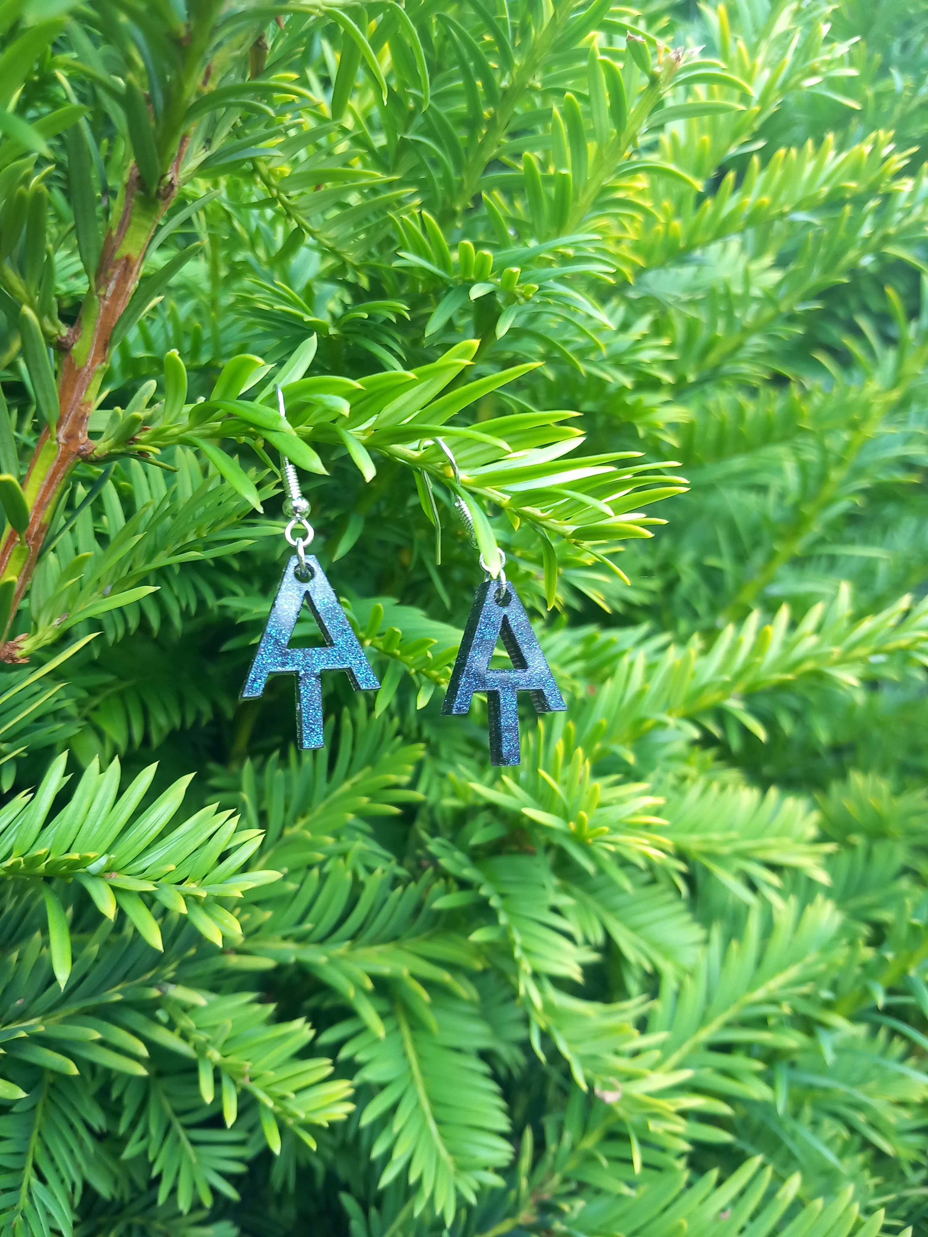 Jp Handmade - Wholesale Dangle Earrings - Appalachian Trail Resin Drop Earrings Black Speckle1