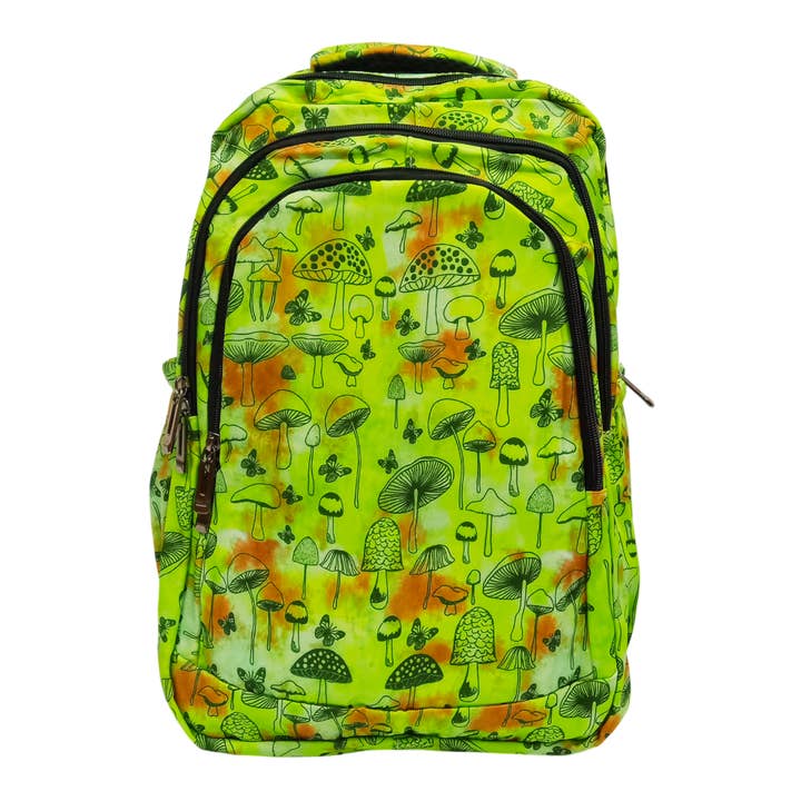 Neon botanisk ryggsäck med svamptryck för wholesale av Kala Imports LLC