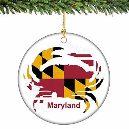 Maryland Flag Crab Christmas Ornament for wholesale by City Souvenirs