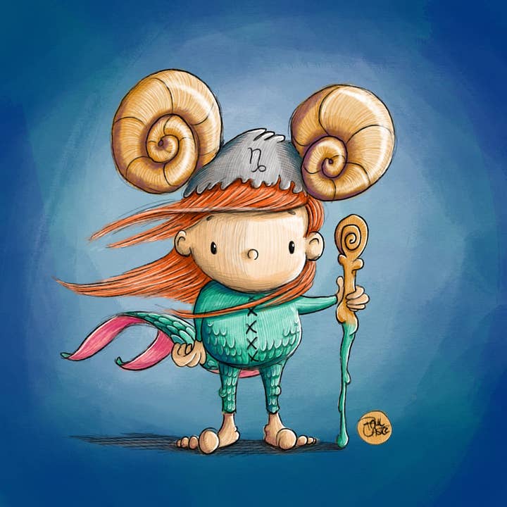 Capricorn - Art Print for wholesale by Paul Castle Studio