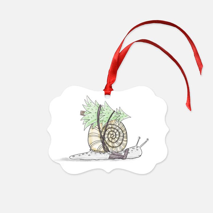 Snail Christmas Ornament for wholesale by Laura K Maxwell