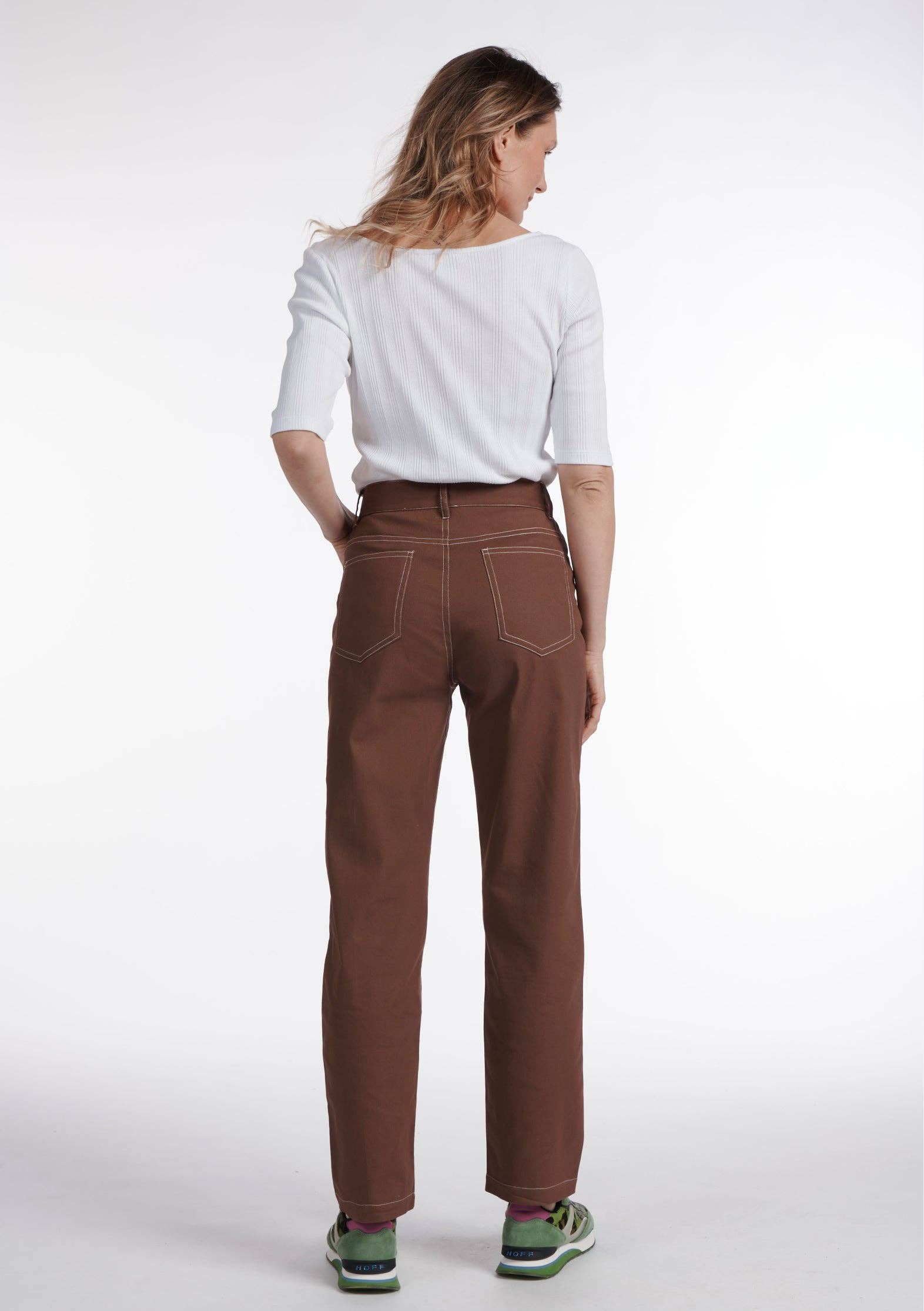 MADE IN SENS - Wholesale Pants - Women's - Pignata solid chocolate pants3