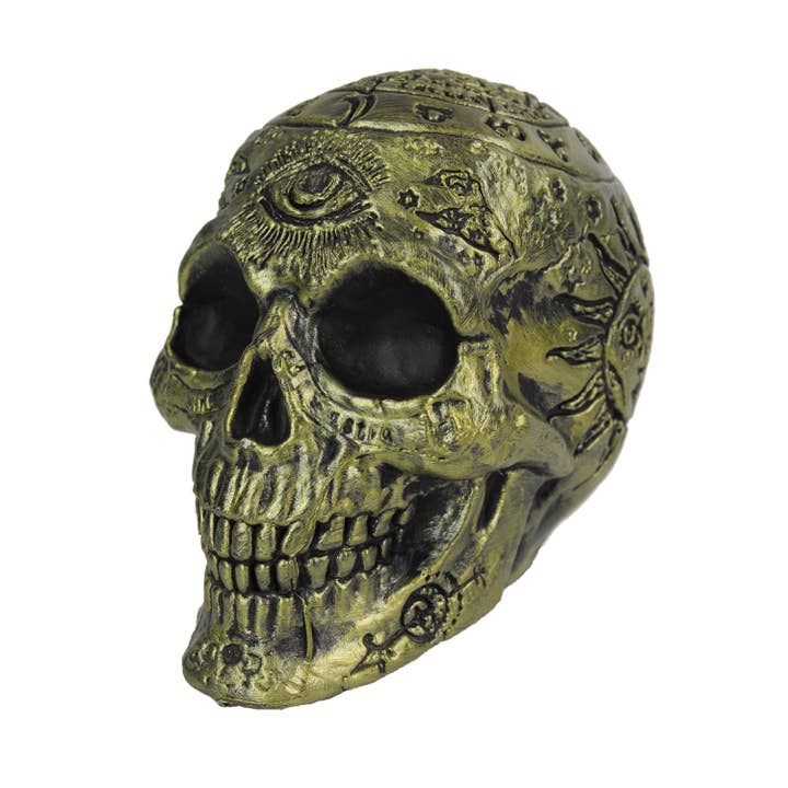 GOLDEN PENTAGRAM SKULL for wholesale by Party Pro