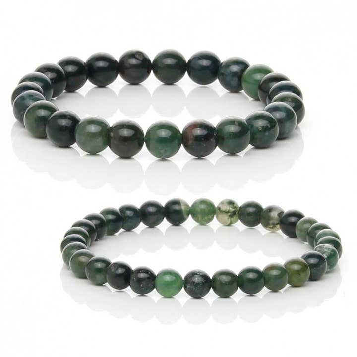 Moss agate bracelet for wholesale by UniArt