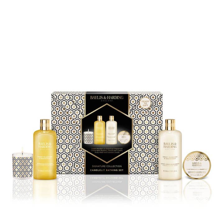 Baylis & Harding Mandarin and Grapefruit Candlelit Set for wholesale by Beauty Goddess