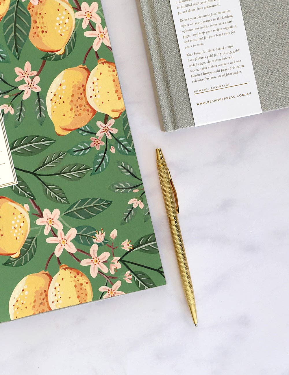 Bespoke Letterpress – wholesale Pen – Basket Weave Gold Ballpoint Pen1