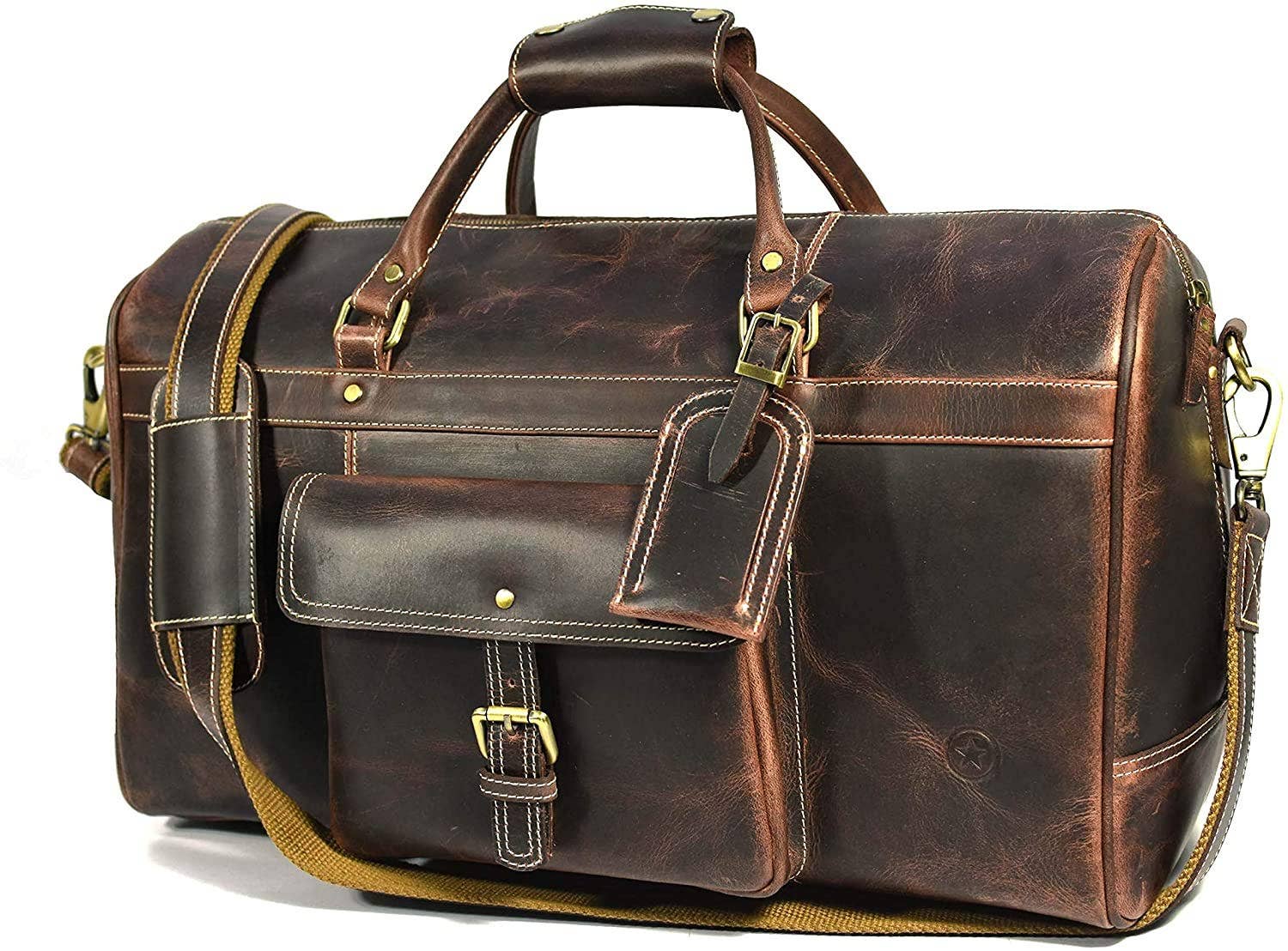 Tuzech Leather – wholesale Duffelväskor – Unisex – Tuzech stor läderväska 20-tums duffel för resor, träningsväska och handbagage – unisex1