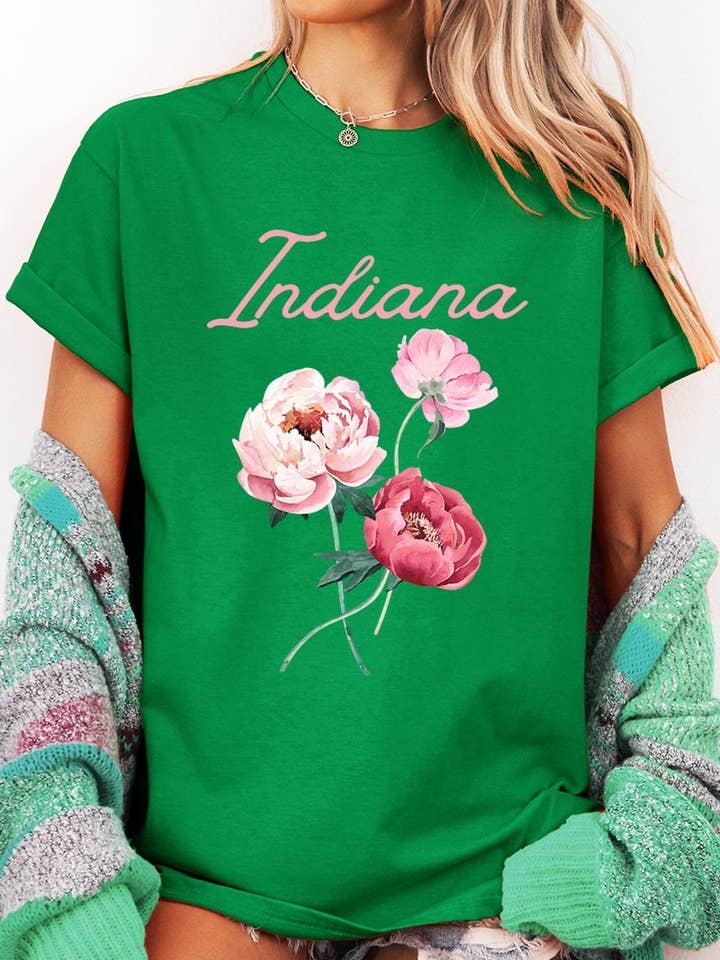 Indiana Graphic Heavy Cotton Tee for wholesale by COLORBEAR