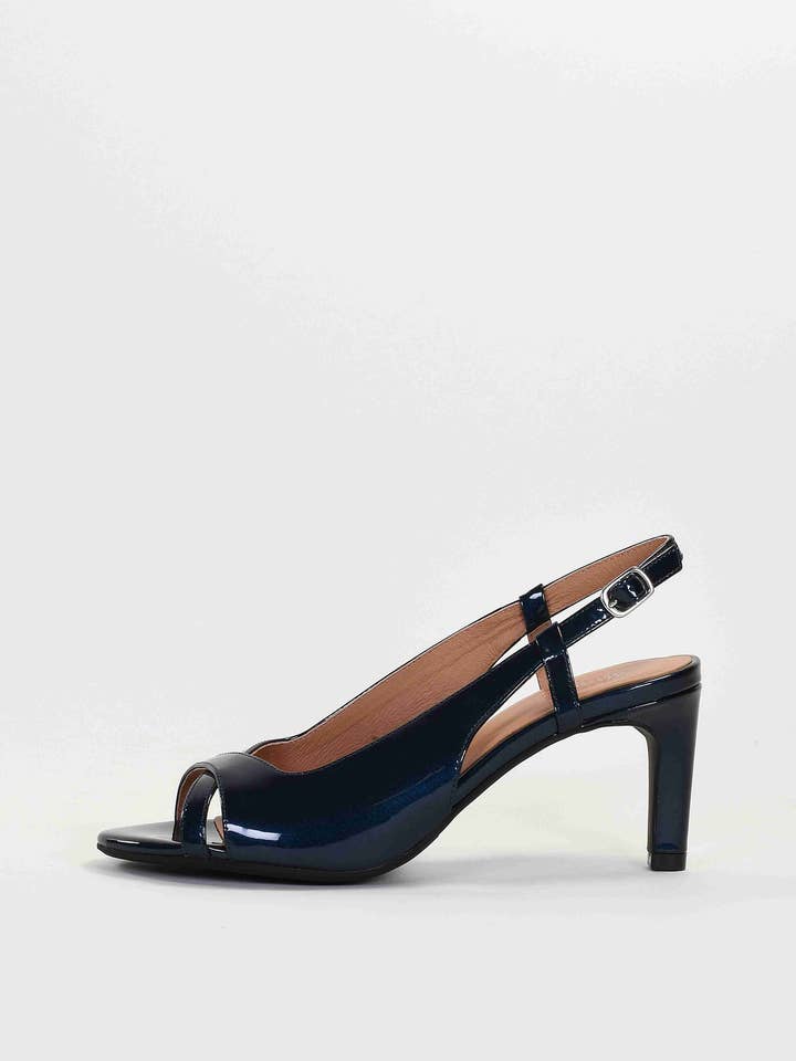 PRISTINE Patent leather thin-heel sandals for wholesale by Emilie Karston