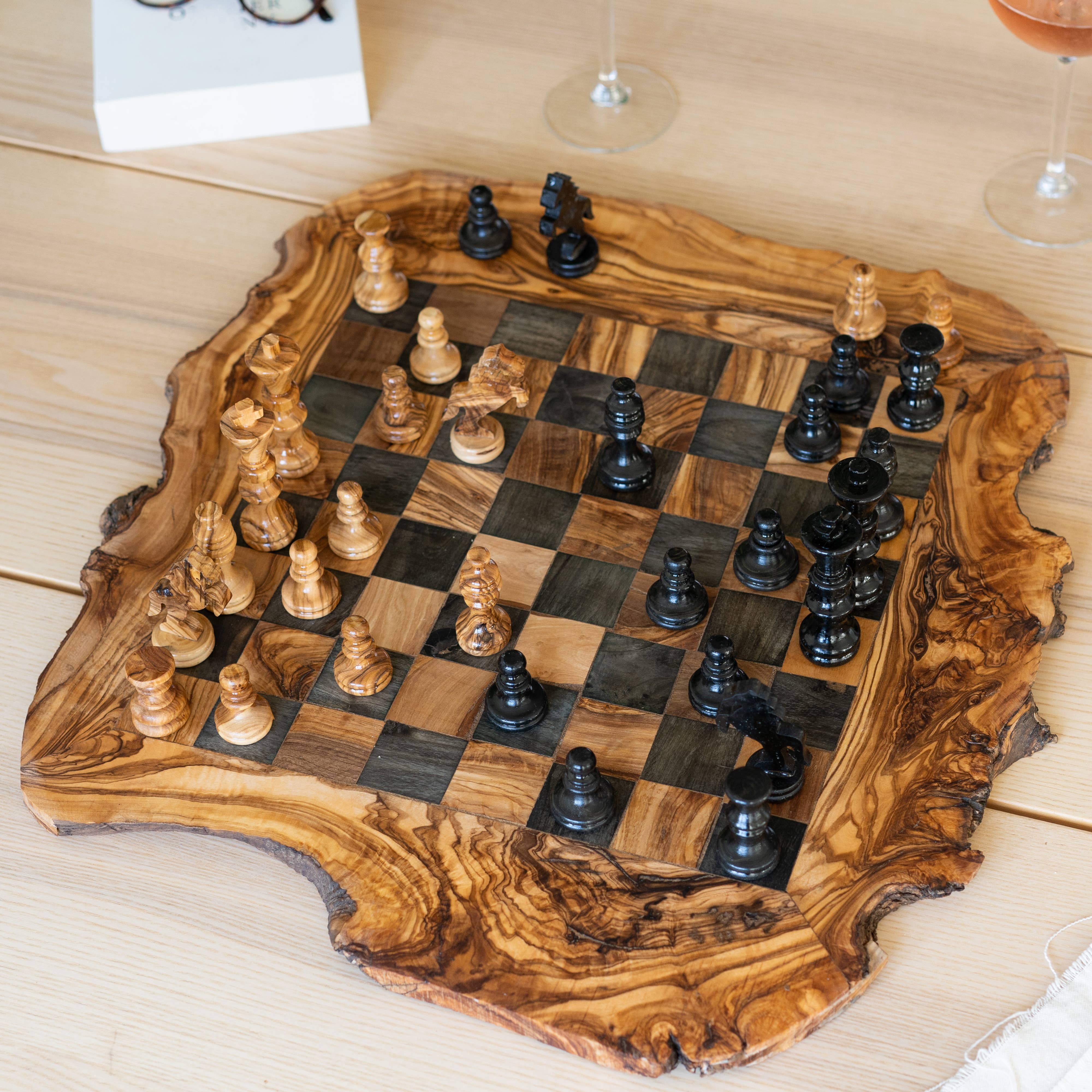 Next Day Shop - Wholesale Board Game - Wood Chess Set Handmade of Olive Wood, Antique Chess5
