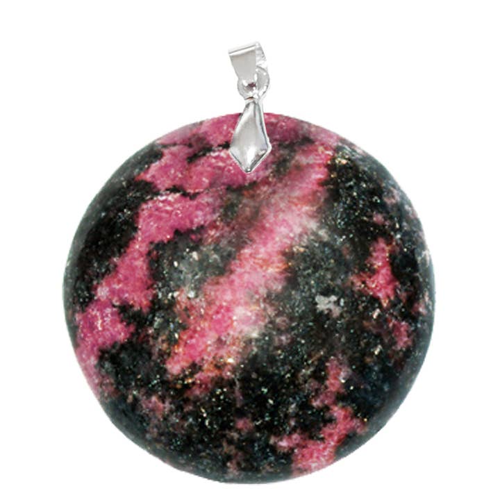 Pendentifs Rhodonite Rond pour la vente par Artisans de Madagascar
