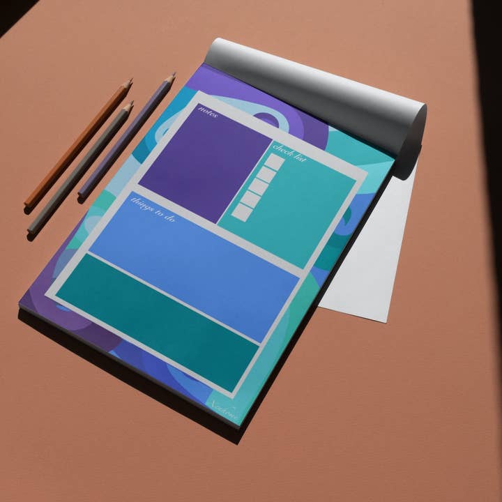 Check list fun blue Notepad for wholesale by Xenhome