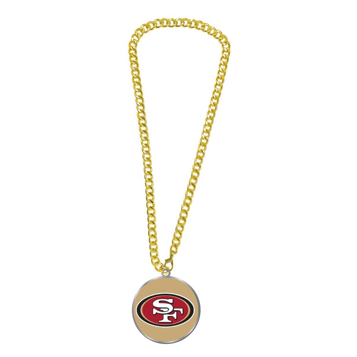 San Francisco 49ers Forever Womens NFL Infinity-Shaped Pendant Necklace  With Crystals