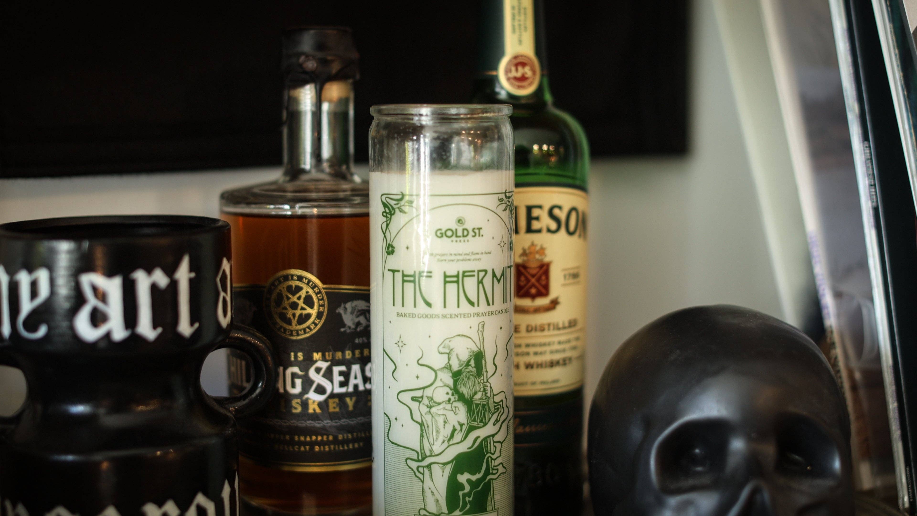 Gold St. Press - Wholesale Jar/Filled Candle - The Hermit Prayer Candle1