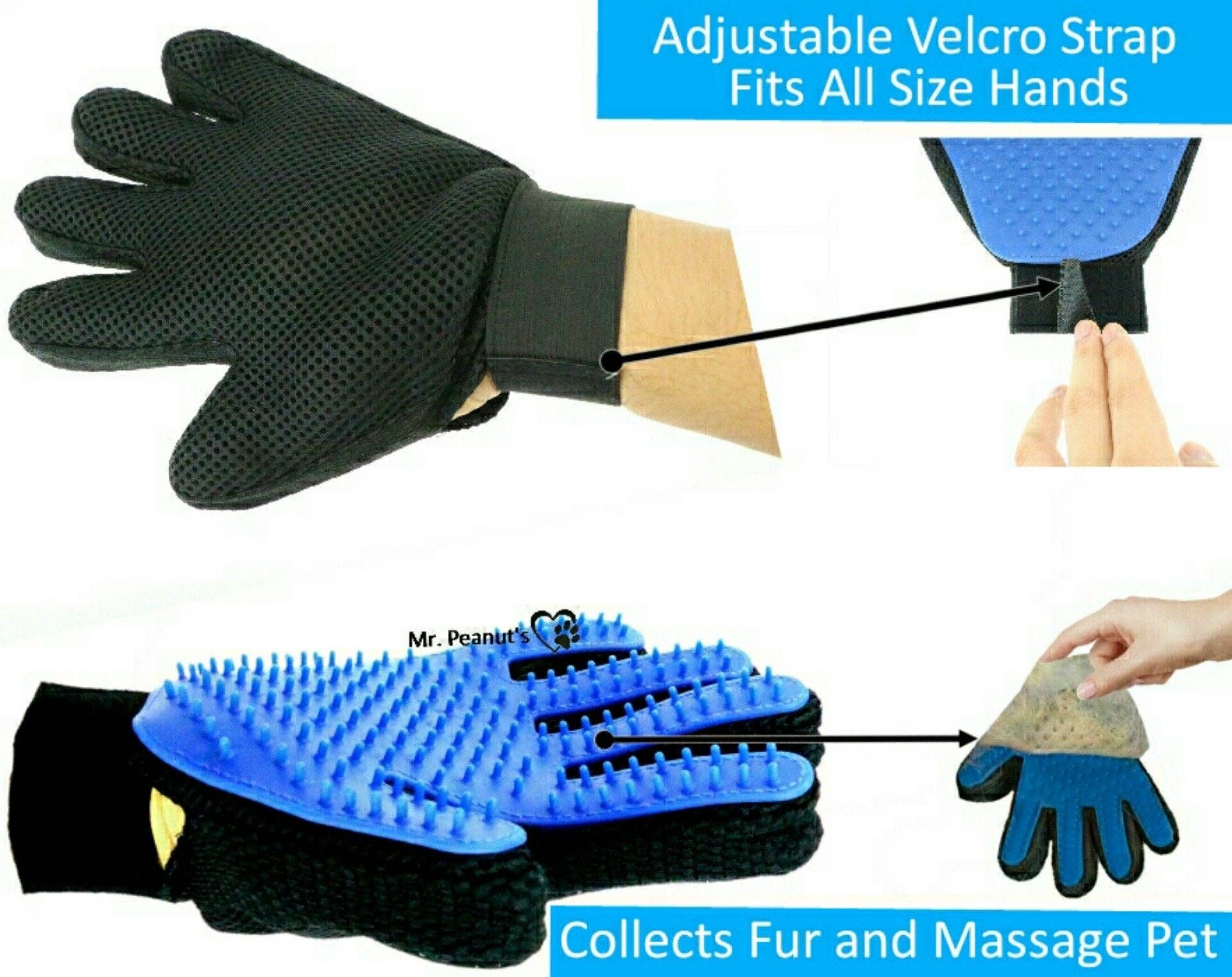 Mr. Peanut's – wholesale Pet grooming tool – Dog – Mr. Peanut's 2 Pak HanD 259 Silicone Pins Pet Grooming Gloves14