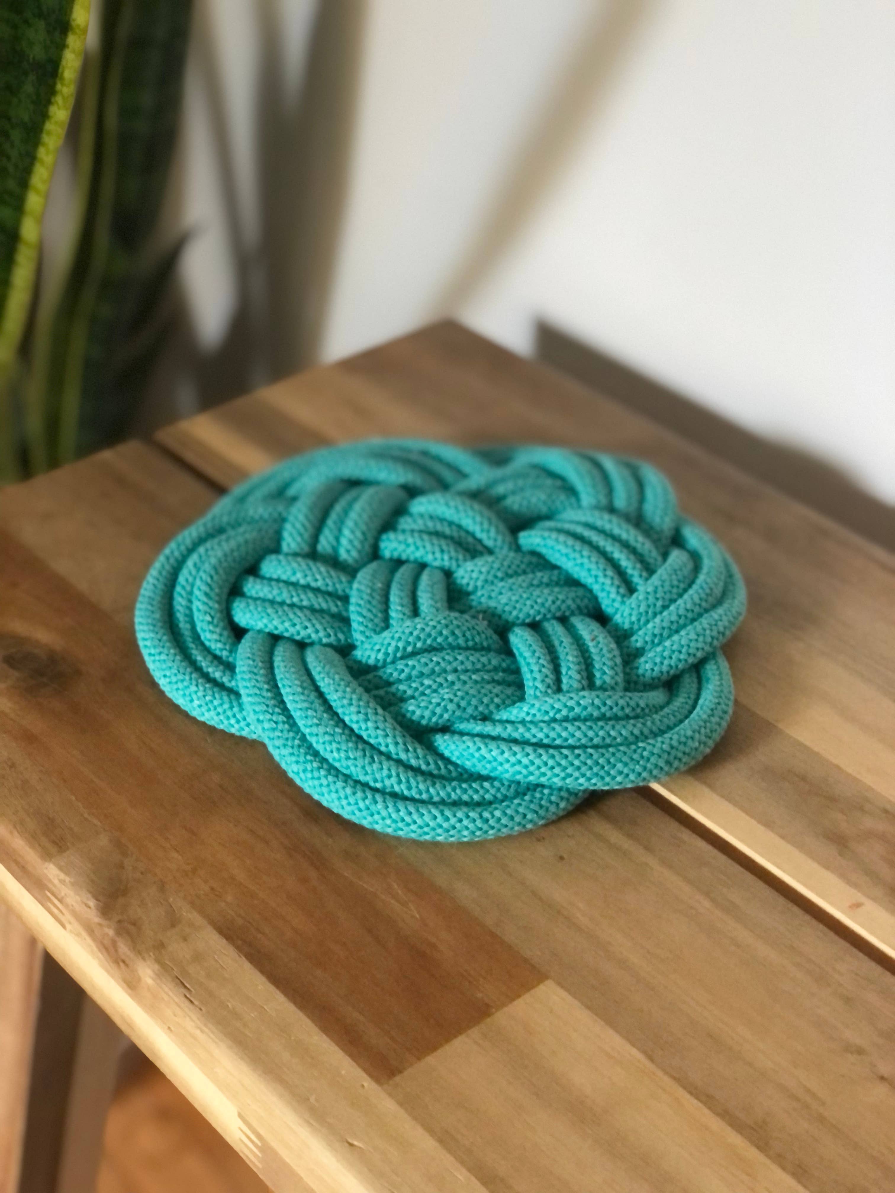 Make My Day Design - Wholesale Onderzetter - Kleurrijke touwonderzetter, Hot Plat Pad, Coastal Thump-mat5