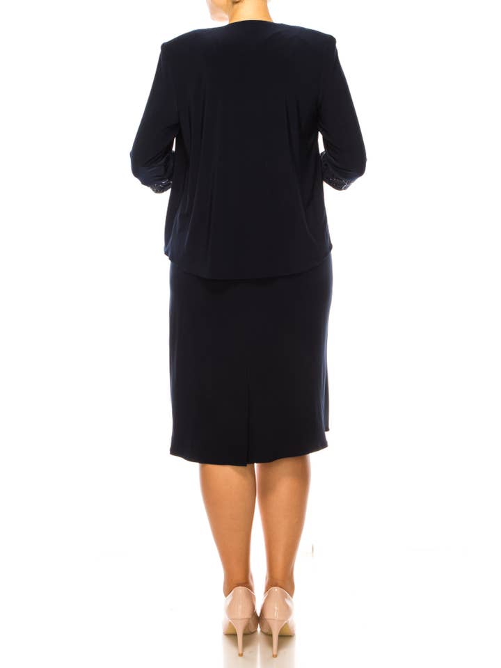 NAVY Brianna Milay 2-Pc Sequin Embroidered Jacket Dress for wholesale on Faire2