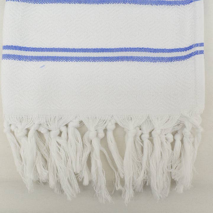 Organic Turkish Towels - Wholesale Hand Towel - Blue and White Hand Towel, Elegant Dish Towel3