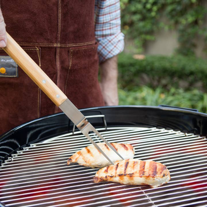 Fox Run Brands - Wholesale Outdoor Grill Tools - Outset Verde Grill Fork, Stainless Steel, 17.5"