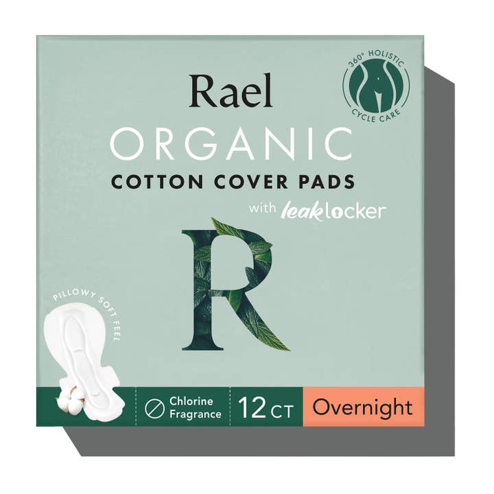 Rael - Wholesale Period Underwear - Women's - Rael Organic Cotton Cover Pads - Overnight